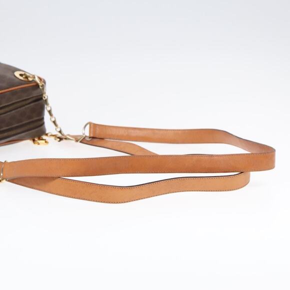 CELINE Macadam Canvas Shoulder Bag Pvc Leather Brown Gold - Picture 6 of 12